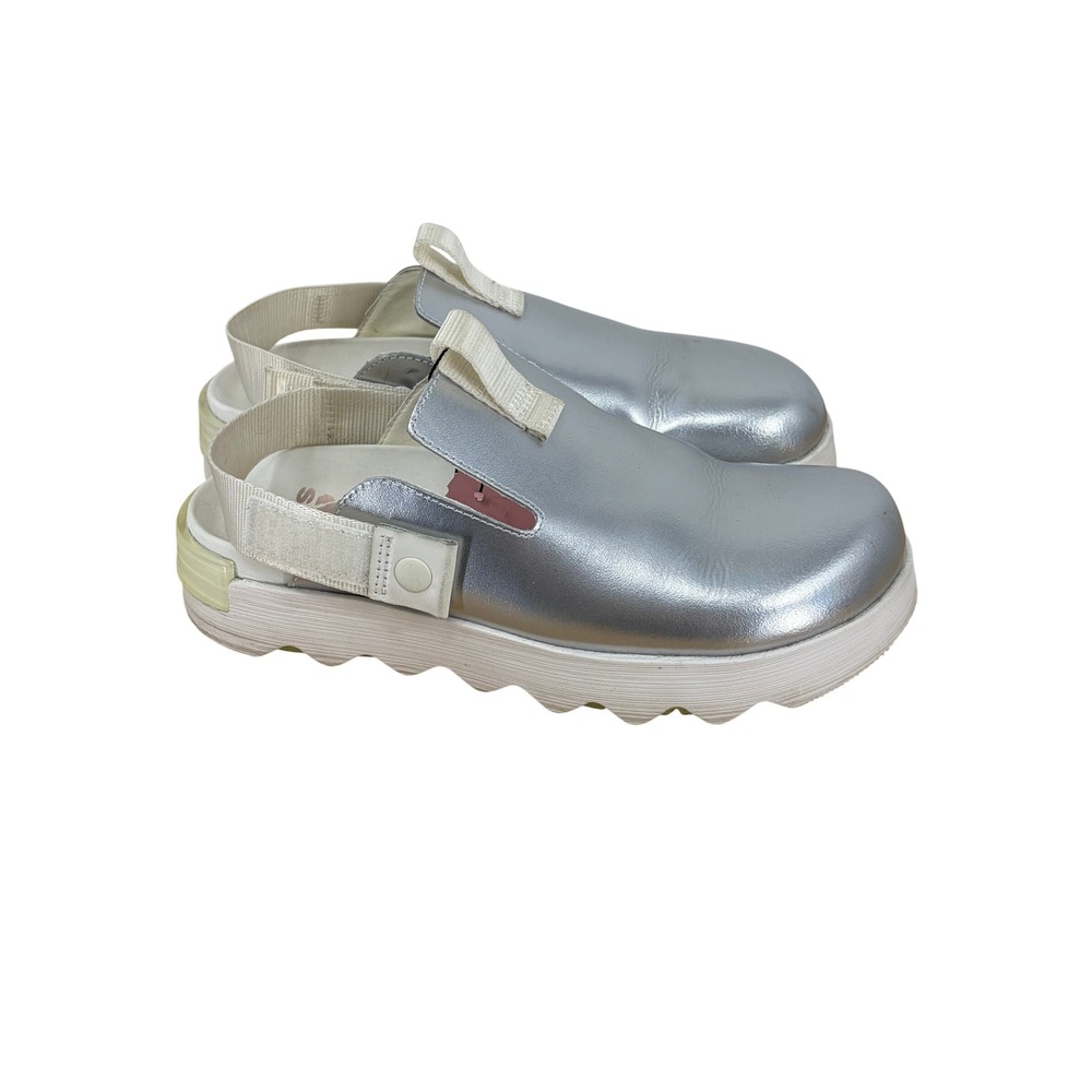 Sorel Kinetic Impact II Slingback Mule‎ Metallic Silver NL4971-127 Womens 7.5